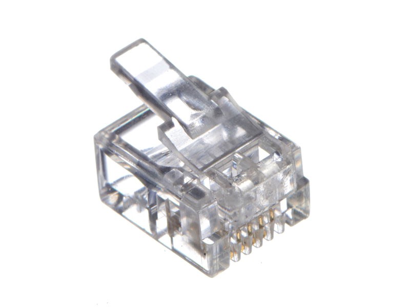 Коннектор RJ11 (6p4c), (нож с 2-мя зубцами), 100шт., NETKO Optima