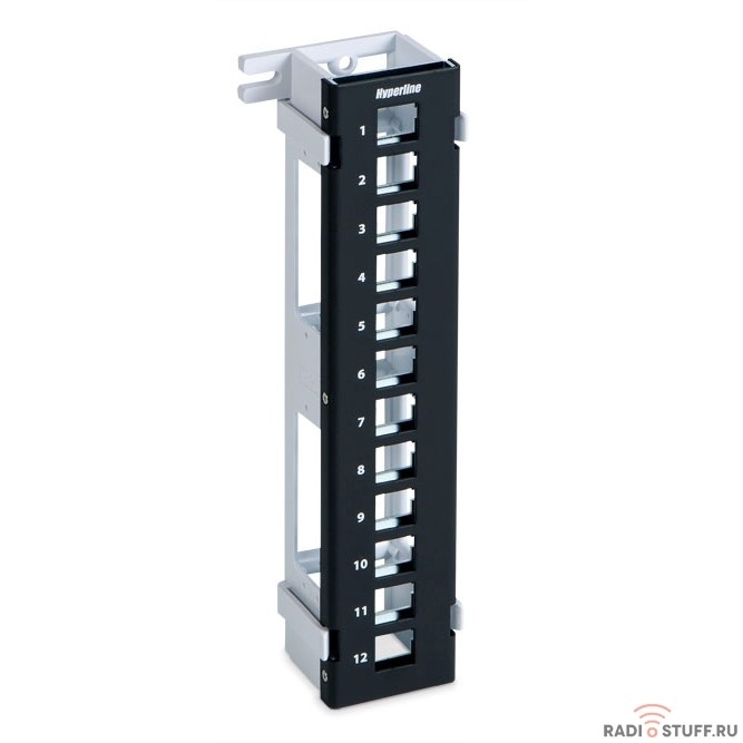  Модульная настенная патч-панель, 12 портов, для модулей Keystone Jack, с подставкой, Hyperline