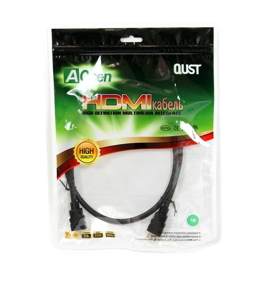 Кабель HDMI-HDMI 1M V2.0 ACG711-1M AOPEN