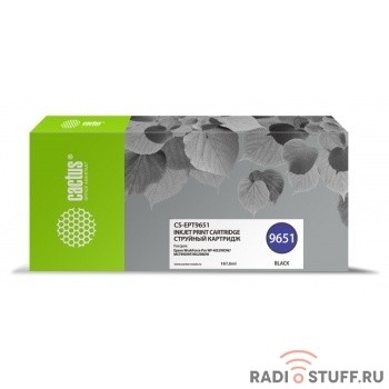 CACTUS CS-ept9651  Картридж для Epson WorkForce Pro WF-M5299DW/M5799DWF, черный (187мл) 