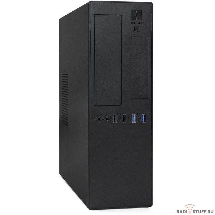 Exegate EX288879RUS Корпус MI-641-TPS300 (mini-ITX/mATX, TPS300 8см, 2*USB+2*USB3.0, HD аудио)