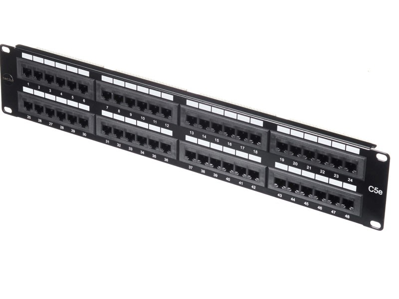 Патч-панель UTP, 19", 48 портов RJ45, cat.5е, 2U, Dual Type, NETKO Expert CKC