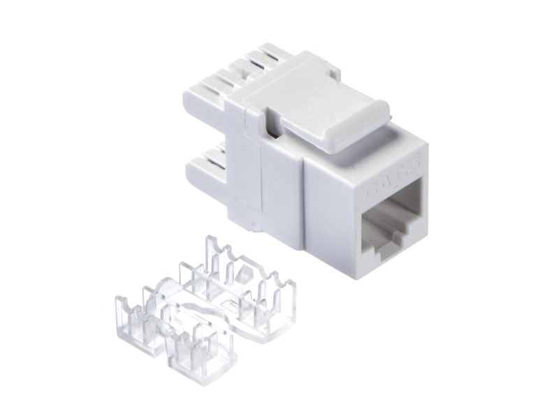 Модуль Keystone неэкранированный, RJ45, cat.6, 180°, под инструмент, белый, для патч-панели