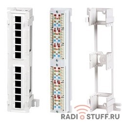 Патч-панель настенная, 12 портов, категория cat.5е, с подставкой, Hyperline 